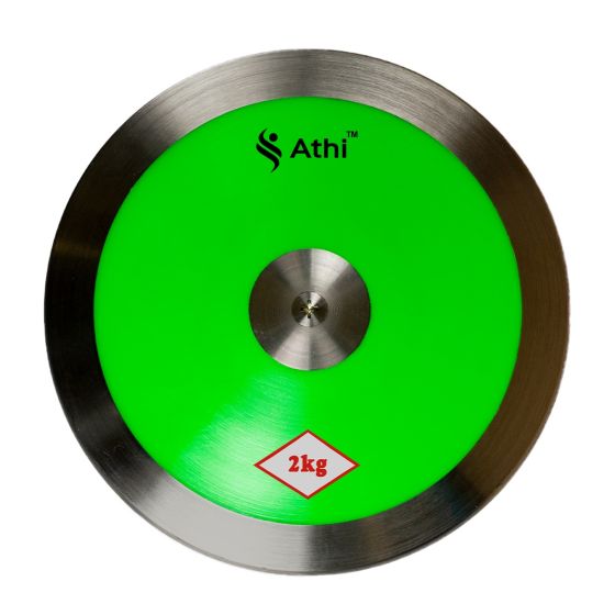 Disco Atletismo Aço/ABS 2kg - Verde - Athi